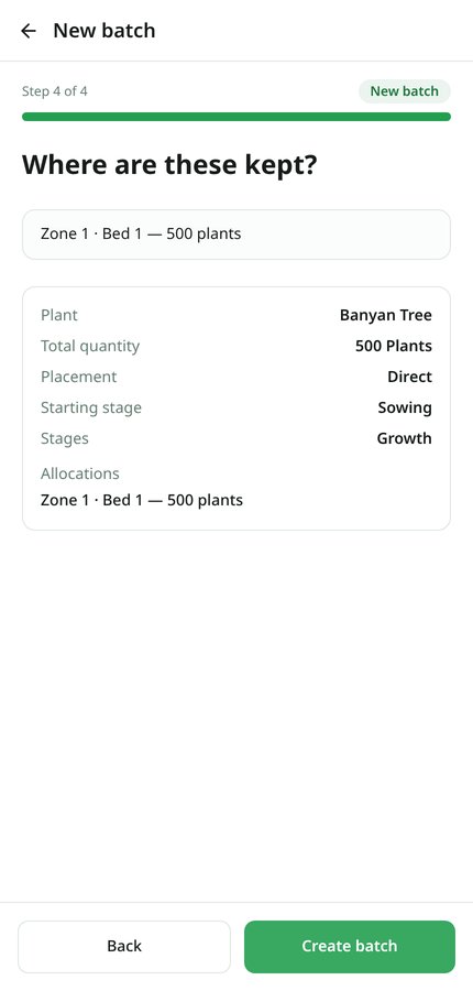 New batch review step before creating