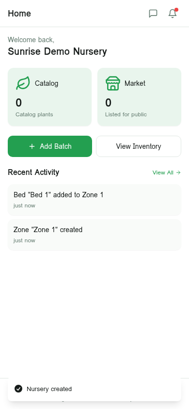 Rootstock home dashboard